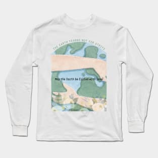 Earth's Embrace: The Floral Melody Design Long Sleeve T-Shirt